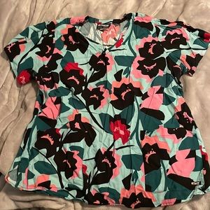 Grey’s Anatomy floral scrub top 2XL